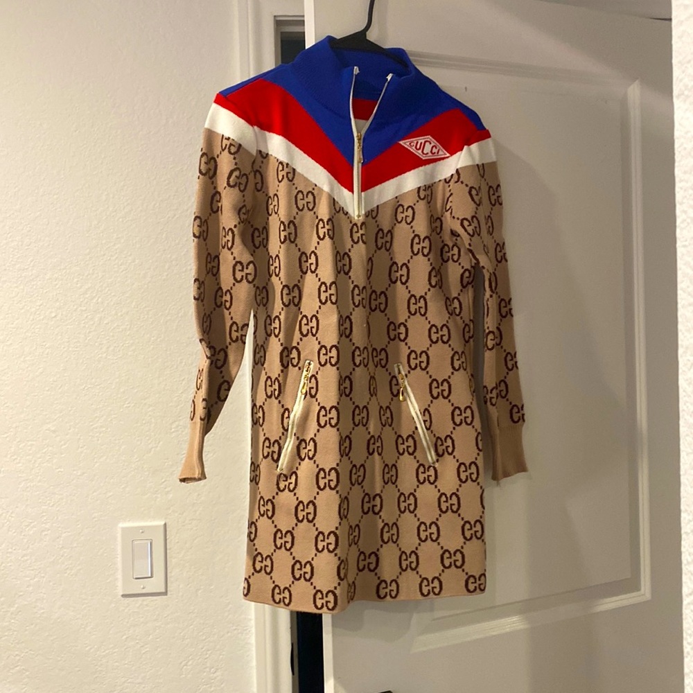 Mini knit fake Gucci dress
